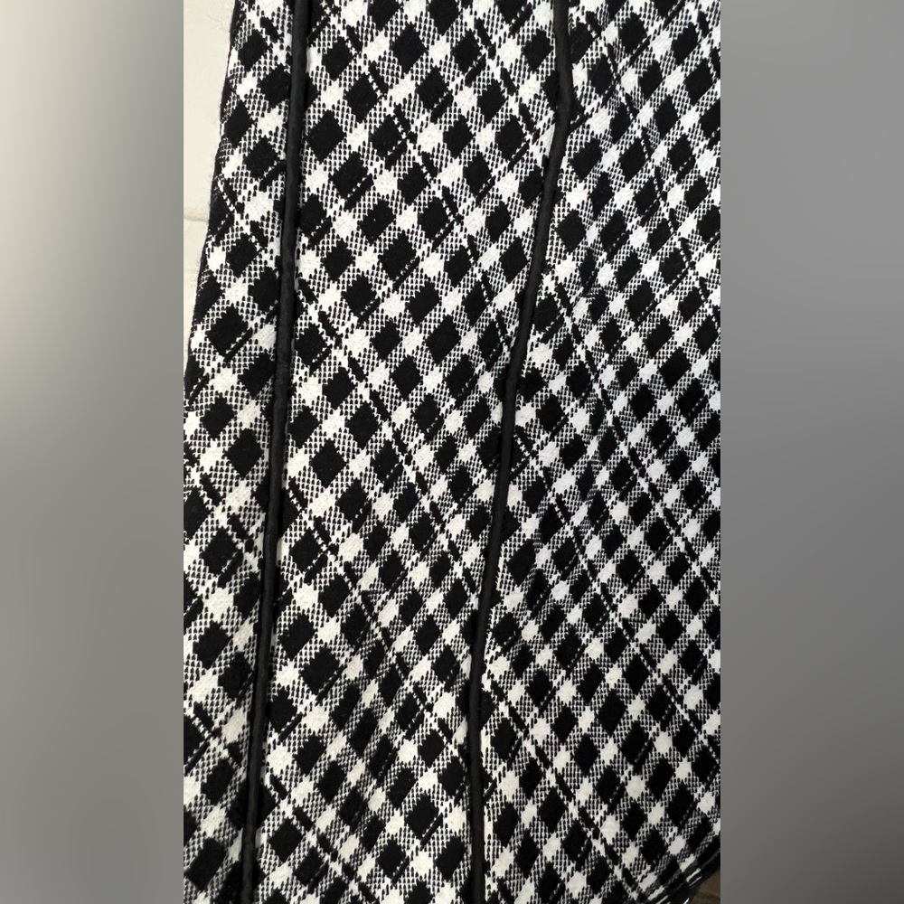 SPANX Gingham Micro-Check Wide Leg Pull-On Pants L - Picture 8 of 12